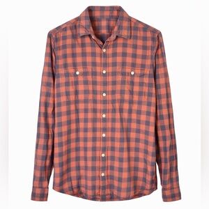 J. Crew Flannel Slim Fit Shirt - Orange and Blue